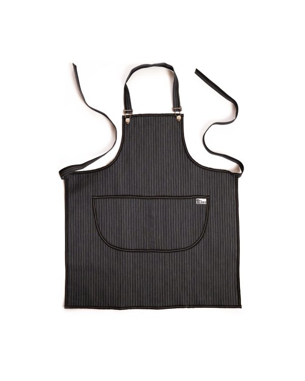 Delantal Negro - Bolsillo Redondo